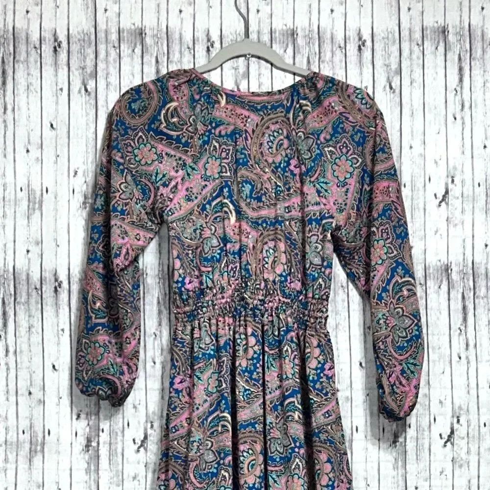 Anthropologie/Boemo Paisley Boho Tiered Maxi Dress - Picture 4 of 9